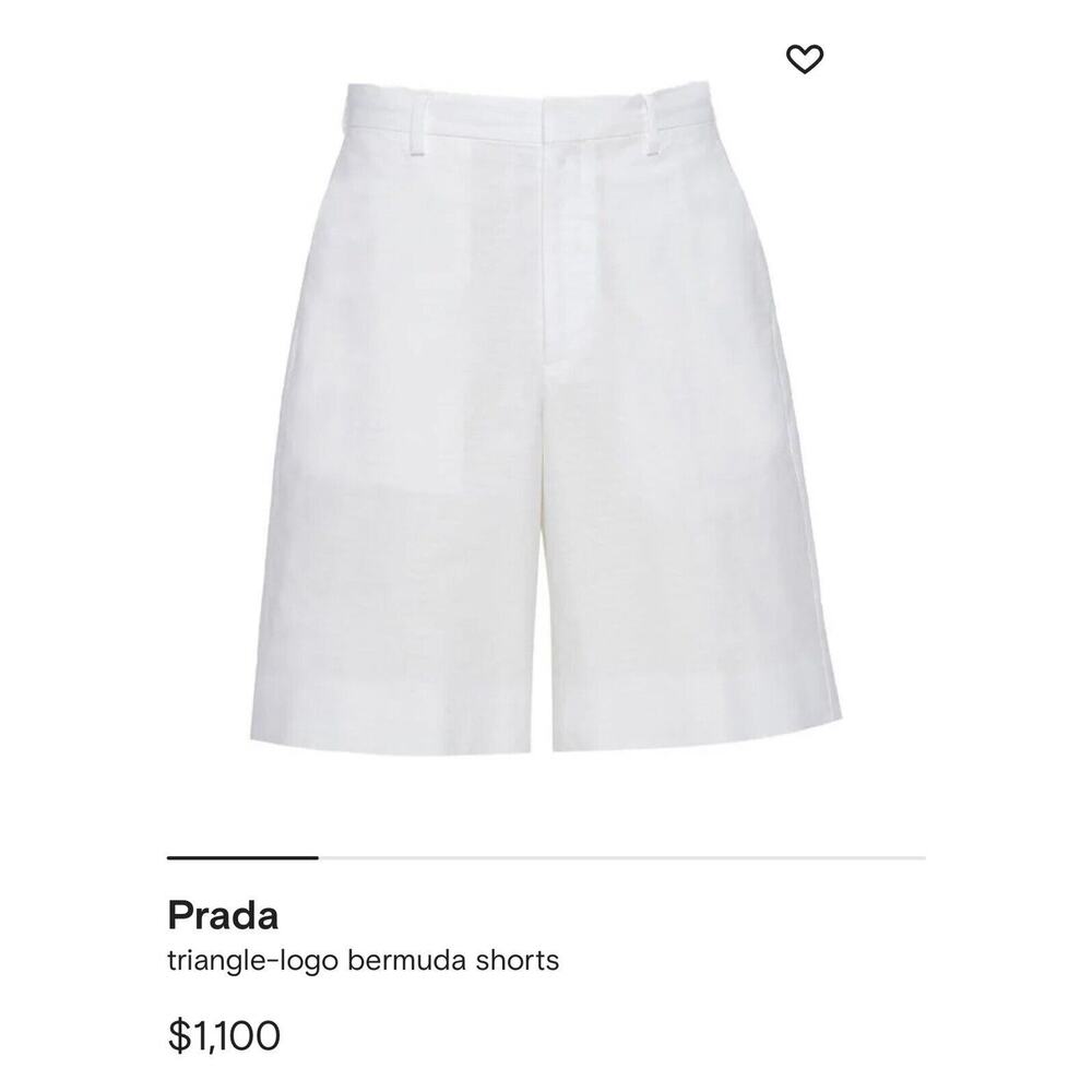 Prada White Logo Shorts - Men’s Size 50 Italian - EUC - AUTHENTIC - Picture 3 of 16